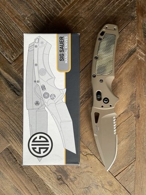 Hogue Sig Sauer K320 AXG Scorpion 3.5'' Drop Point Blade Pocket Knife FDE 36378