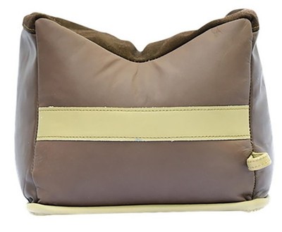 BenchMaster Large Bench Bag *Empty* Brown Leather Front Bag 24 oz