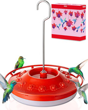 Iborn Hummingbird Feeders for Outdoors Hanging,Bee Proof Hummingbird Feeder with