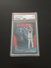 2022-23 Donruss Optic Raining 3s Red Jordan Poole /99 PSA 9Golden State Warriors
