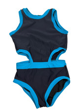 Girls Black/Teal Dance Gymnastics Leotard size 12-14  Class Convention Wear