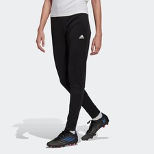 Adidas Entrada 22 Women's Size Large Black Training Pants Track Pants Zipper Leg