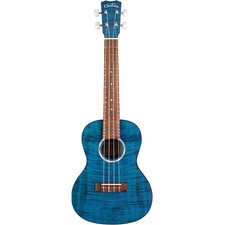 Cordoba 15CFM Flamed Mahogany Concert Ukulele Sapphire Blue