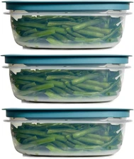 Rubbermaid Storage Containers Easy Find Lids Teal Flex & Seal Leak Proof