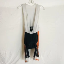 Suarez Musmanni Cycling Bib Shorts XL Padded Chamois Mesh Black Orange Team