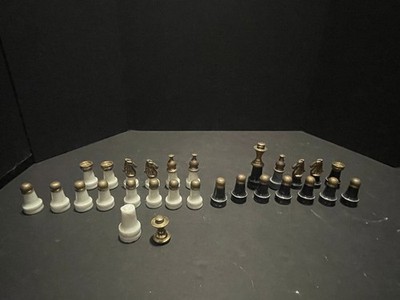 METAL and MABLE CHESS PIECES