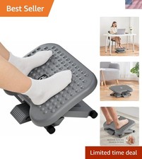 Adjustable Desk Footrest, Foot Rest for Under Desk at Work with Massage, Adju...