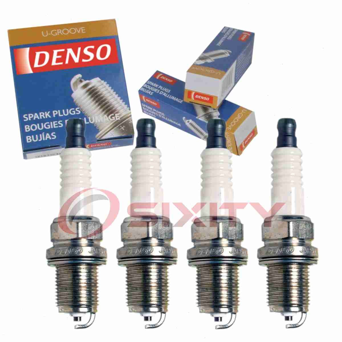 4 pc Denso Standard U-Groove Spark Plugs for 1990-1992 Chevrolet Beretta sl