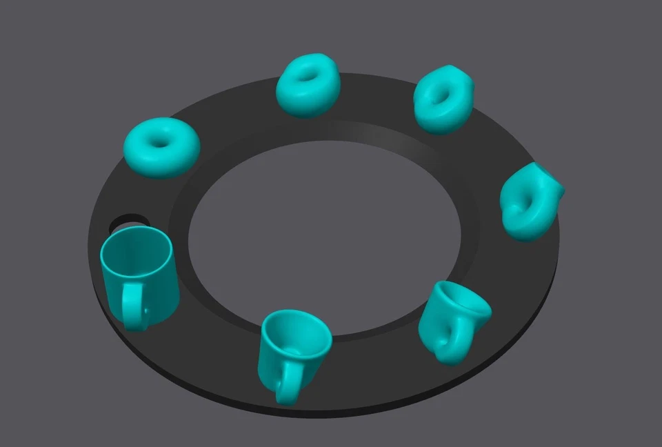 Taza Topology Joke 30cm Diámetro - Divertida Taza de Café Matemáticas con Donut y Café Foto 2 de 4