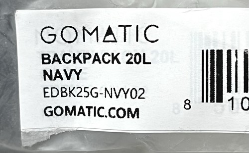 Gomatic Backpack 20L Tech Organization - Grey / Navy Water resistant Travel READ - Picture 10 of 10