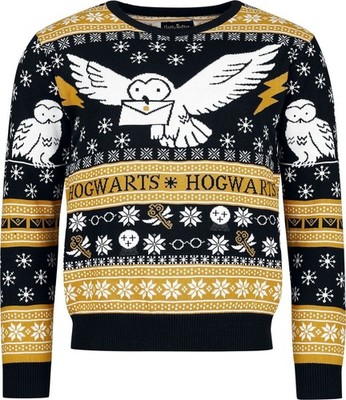 Harry Potter Weihnachtspullover Unisex Hedwig multicolor
