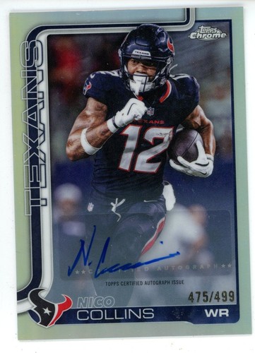 2025 Topps Chrome Nico Collins Chrome Autographs (RAW)