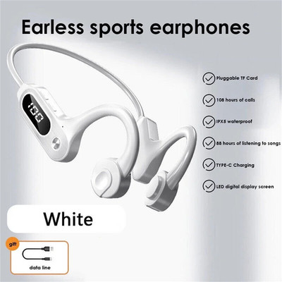 Bluetooth 5.3 Conduction Headphones Wireless Outdoor Sport Headset Earbuds Lot
