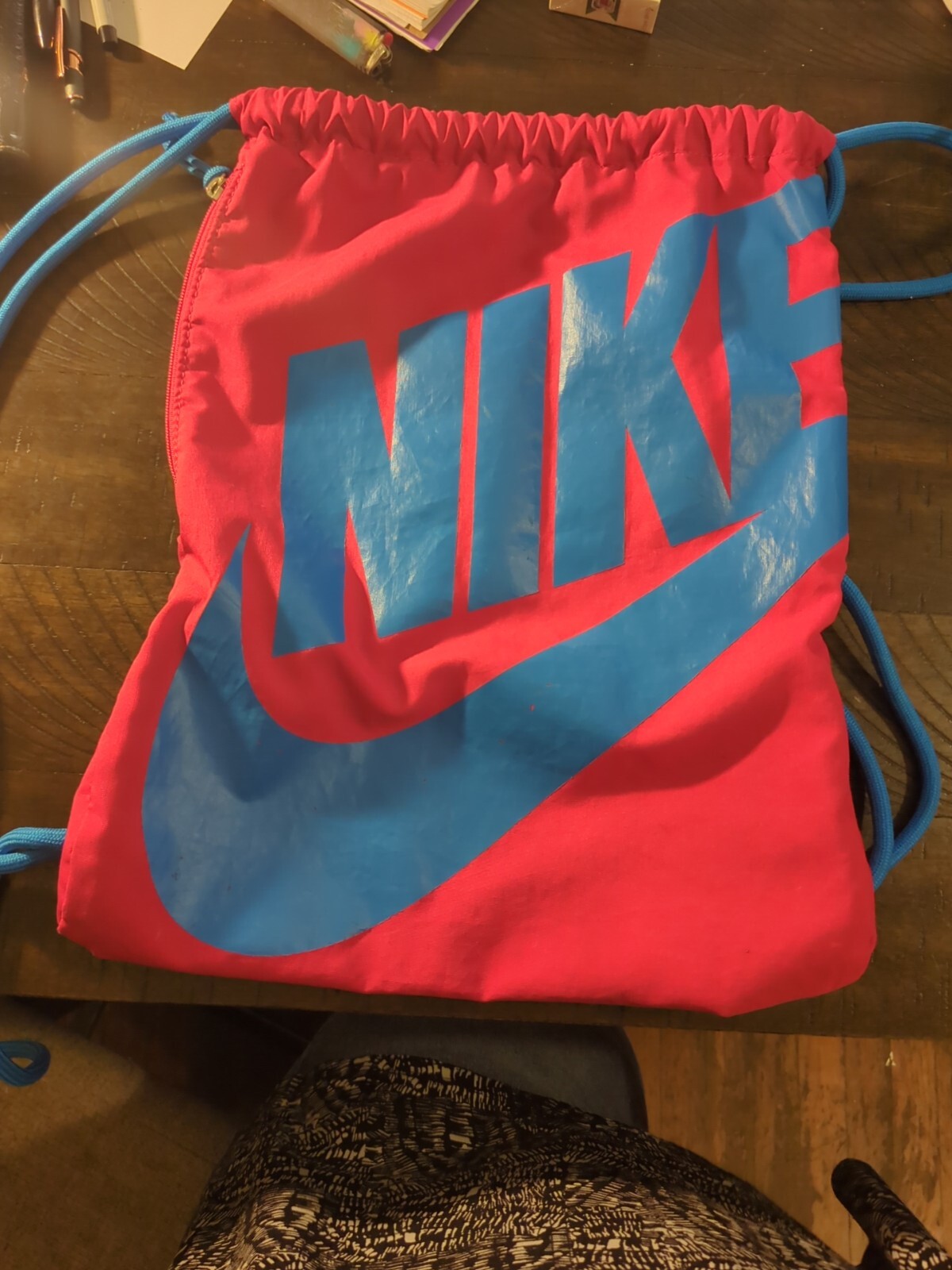 Red nike drawstring backpack - image 1
