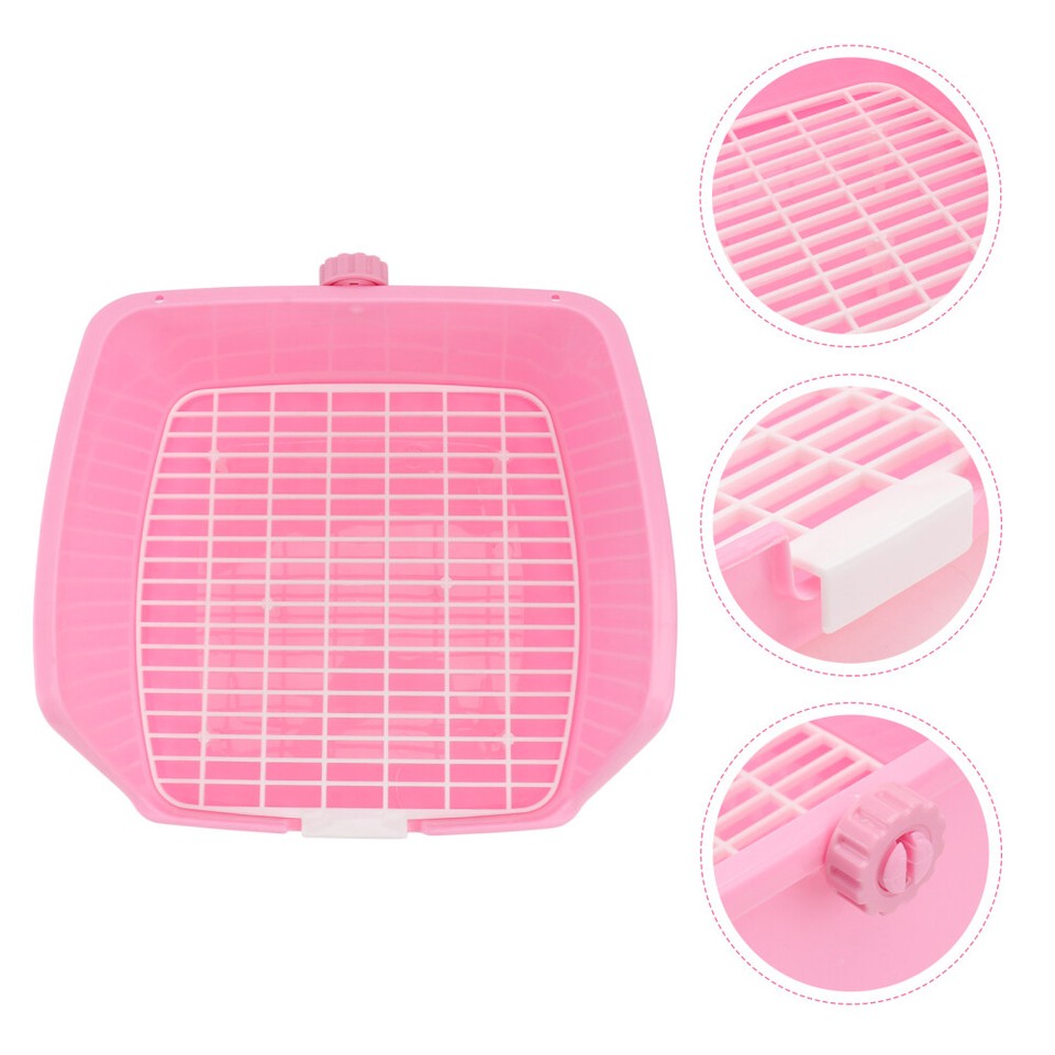 Rabbit Cage Accessory Pee Basin Small Animal Litter Pan Guinea Pig