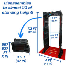 Metal Defender Collapse Portable Walk-Through Metal Detector