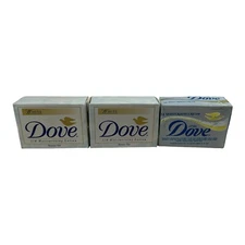 (3) Dove White 1/4 Moisturizing Cream Lotion Beauty Bar Soap Prop NOS Vintage