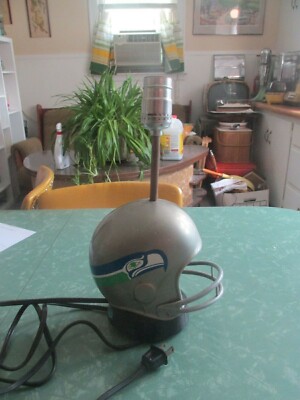 Seattle Seahawks Football Helmet Vintage Lamp No Shade 1973 Works Seattle Seahawks Football Helmet, Seattle Seahawks Lamp Shade
