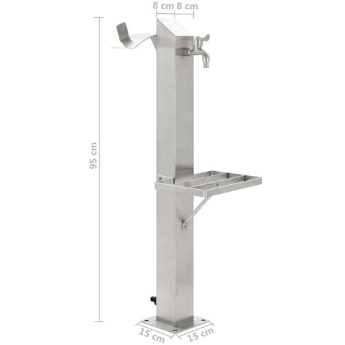 65cm//95cm Wassersäule Edelstahl Wasserverteiler Zapfstelle Wasserzapfstelle - Bild 26 von 58