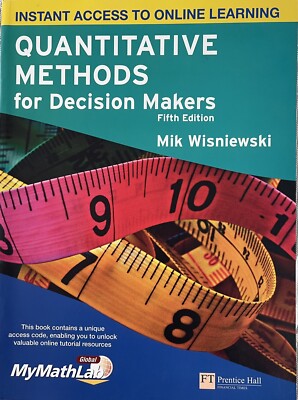 QUANTITATIVE METHODS for Decision Makers 5th Edition