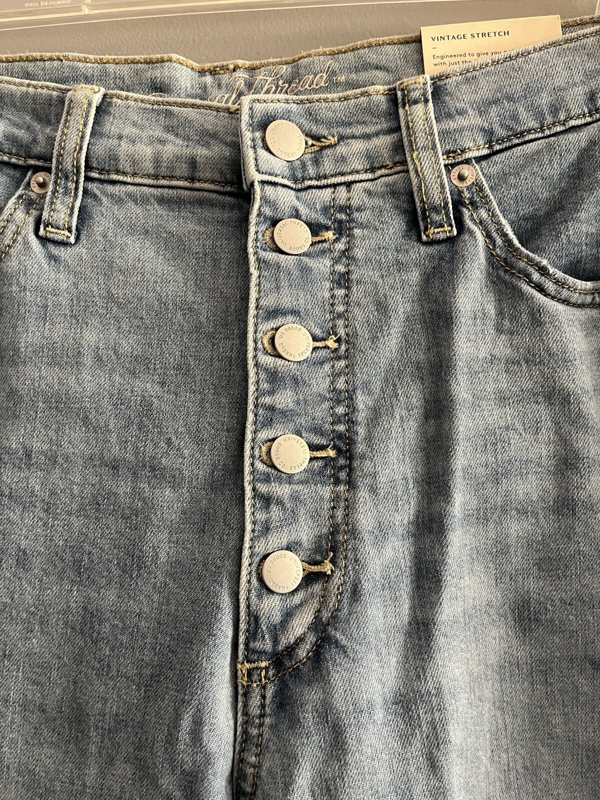 Universal Thread Womens Button Fly Blue Jeans Vin… - image 2