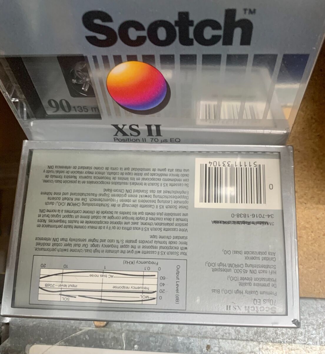 Scotch XS II 90 High Bias 70µs CrO2 Silver Cassette Tapes Scotch XS II 90 High Bias 70µs CrO2 Silver Cassette Tapes