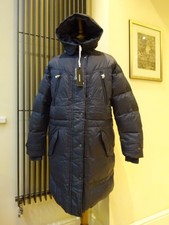 Designer Diesel Blue Grey Padded Down Jacket Coat Women's Size L, M New With Tag