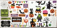 Halloween Scrapbook Cut Outs, 12 by 12 Cut Out Pages, Halloween Card Making