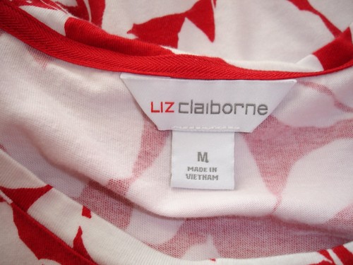 Liz Claiborne Dress Women's Medium A Line Cotton Sleeveless Drawstring - Picture 4 of 7