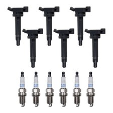 6 Denso Spark Plug Platinum TT + 6 Heavy Duty Ignition Coils For Lexus Toyota