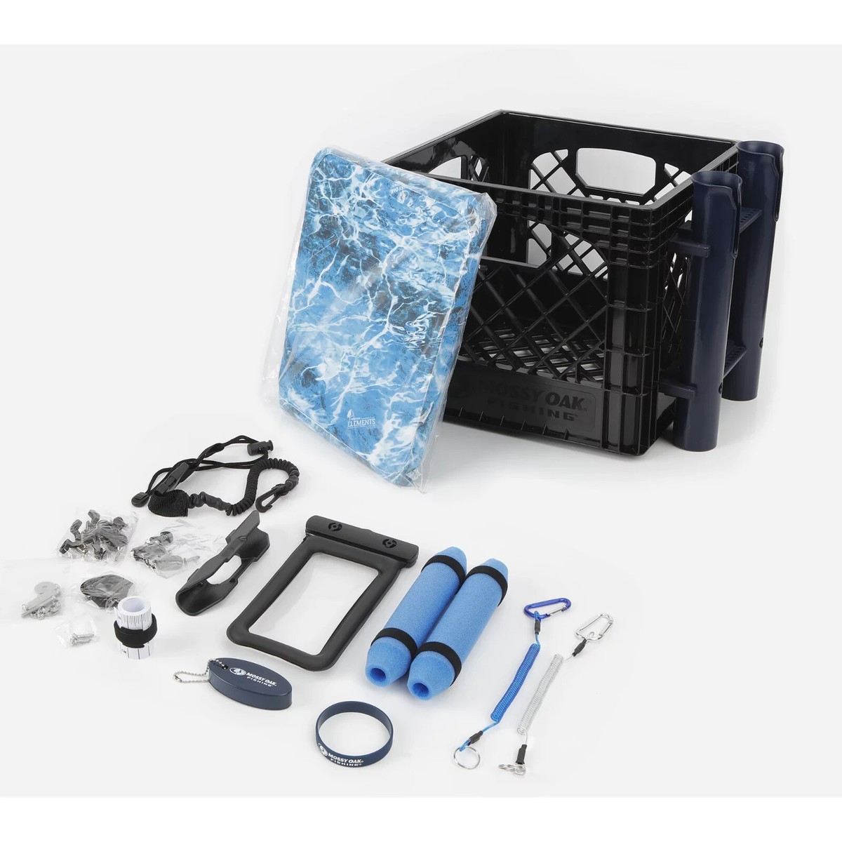 Mossy Oak Diy Kayak Crate Rod Holder Milk Crate Fishing YakAttack® BlackPak  Pro Kayak Fishing, image size:1200x1200