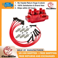 FD480T Ignition Coil & 6 Spark Plug Wire For 2005-10 Ford Mustang 4.0 4.2 DGE446