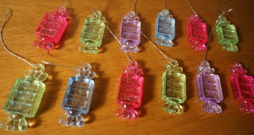 12 Christmas Hard Candy Sparkle Sugar Ornament Candies Kitchen Home Decor NEW - Picture 5 of 10