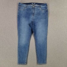 Old Navy Size 18 Rockstar Super Skinny High Rise Jeans Stretch Quality Light Was