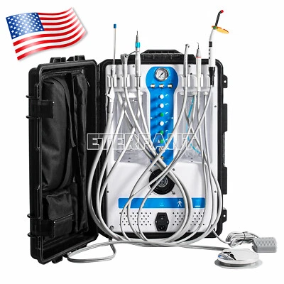 ETERFANT Portable Dental Unit Air Compressor Turbine Curing Light Ultrasonic Scales 4H