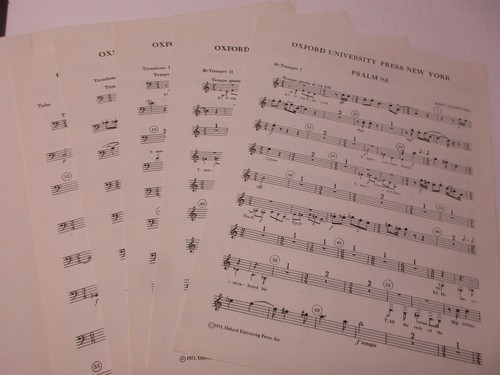 John Crawford Psalm 98 Brass Quintet and Piano Sheet Music - Picture 2 of 7