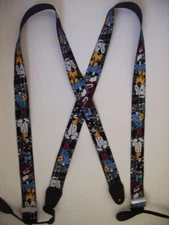 Men's Suspenders - 1-1/2" & 2" Jazz Player JZBK, X Back with Button On. USA Made