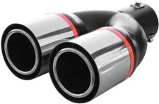 Auspuffblende Endrohr Edelstahl Doppel Für Skoda Fabia Octavia Superb Yeti Rapid