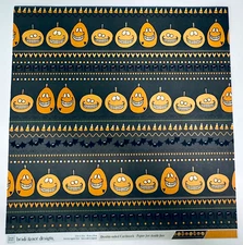 Heidi Grace Designs Halloween ICONS Pumpkins Doublesided 12x12 Scrapbook CRDSTK