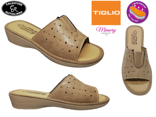 TIGLIO CIABATTE DONNA LINEA COMODA BEIGE PLANTARE IN MEMORY - 1685MF | eBay
