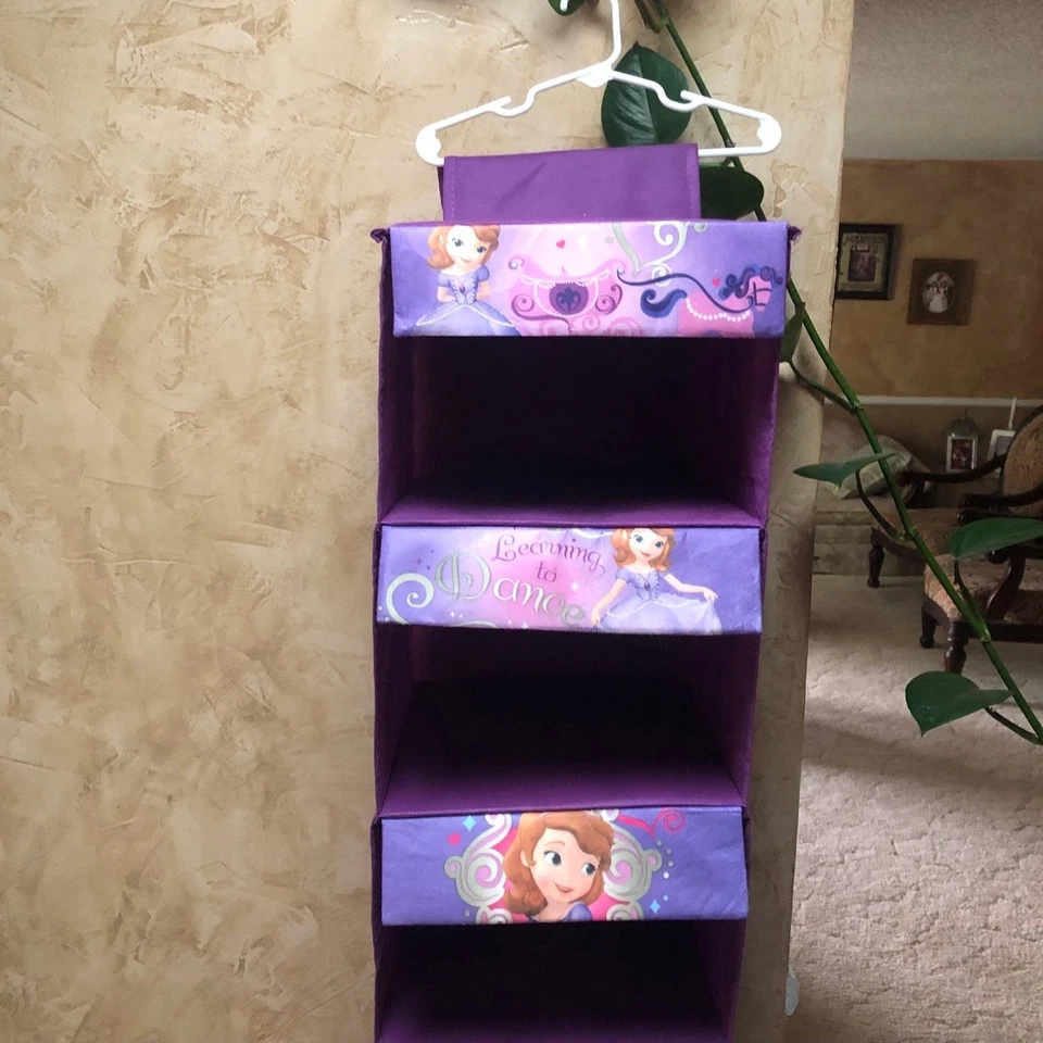 Disney Sofía el Primer Organizador Colgante de 5 Estantes, Púrpura Niños Foto 3 de 4