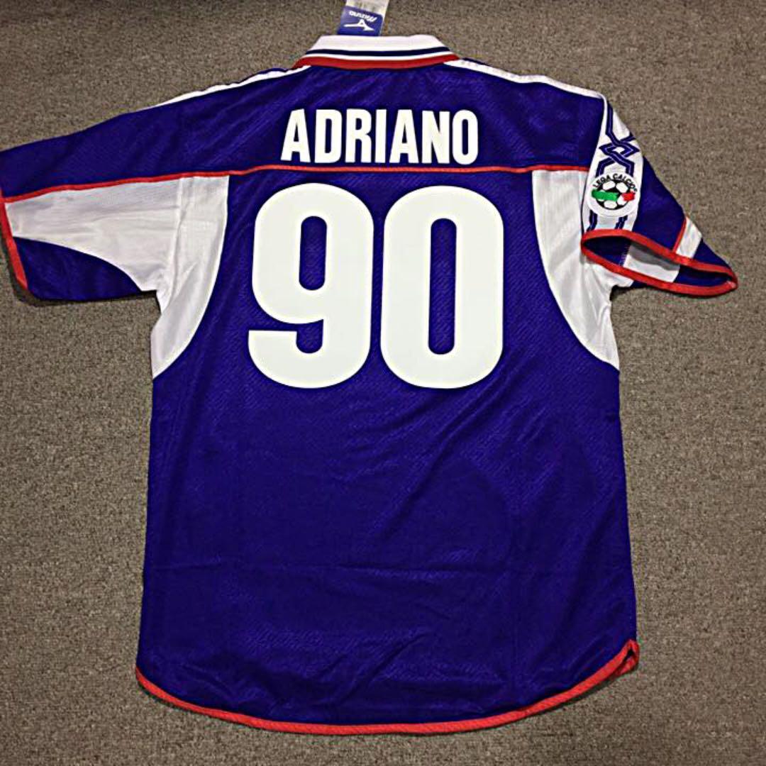 Mizuno Fiorentina soccer Jersey shirt 2001/02 Adriano #90 Mizuno Fiorentina soccer Jersey shirt 2001/02 Adriano #90