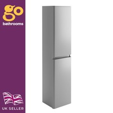 Bathroom Vanity Unit Light Grey Gloss Marble Slate Worktop Wall Floor Storage