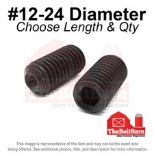 #12-24 Alloy Cup Point Allen Socket Set Screw Coarse Black Oxide (Pick Size)