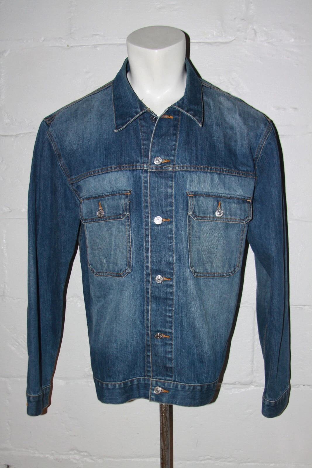 EUC The Gap 1969 Denim Jean Jacket Distressed Sz XL NICE WOW