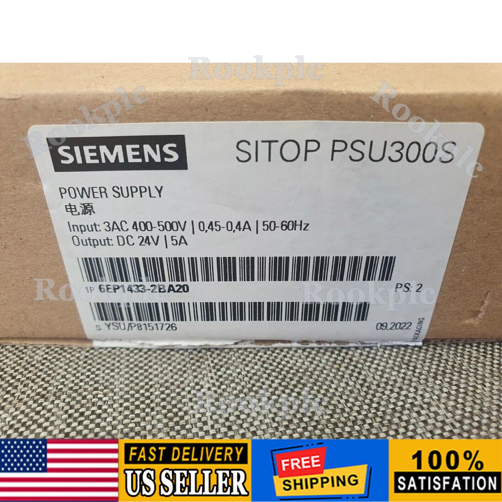 New Siemens 6EP1433-2BA20 SITOP PSU300S Stabilized Power Supply 6EP1 433-2BA20