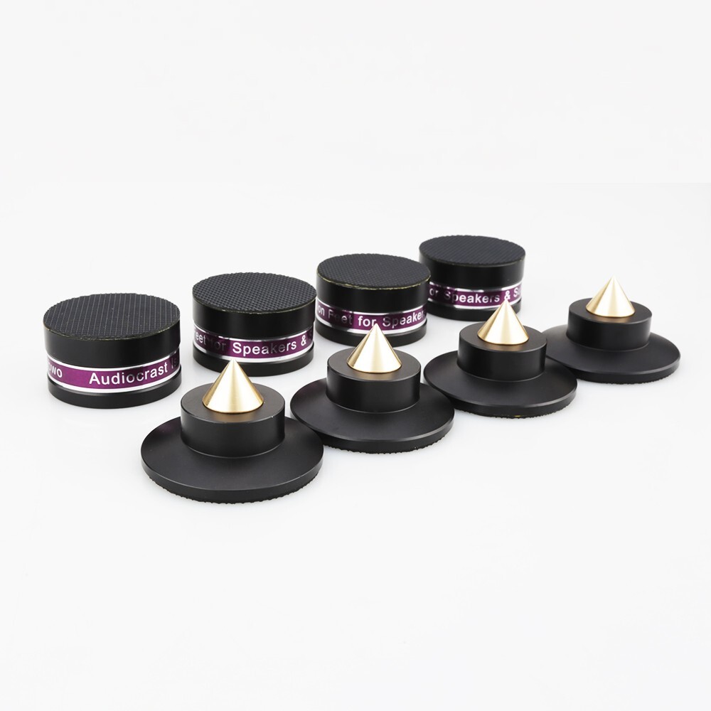 4PCS HIFI Aluminum Alloy Isolation Speaker Shockproof Spike Stand Feet Pad base