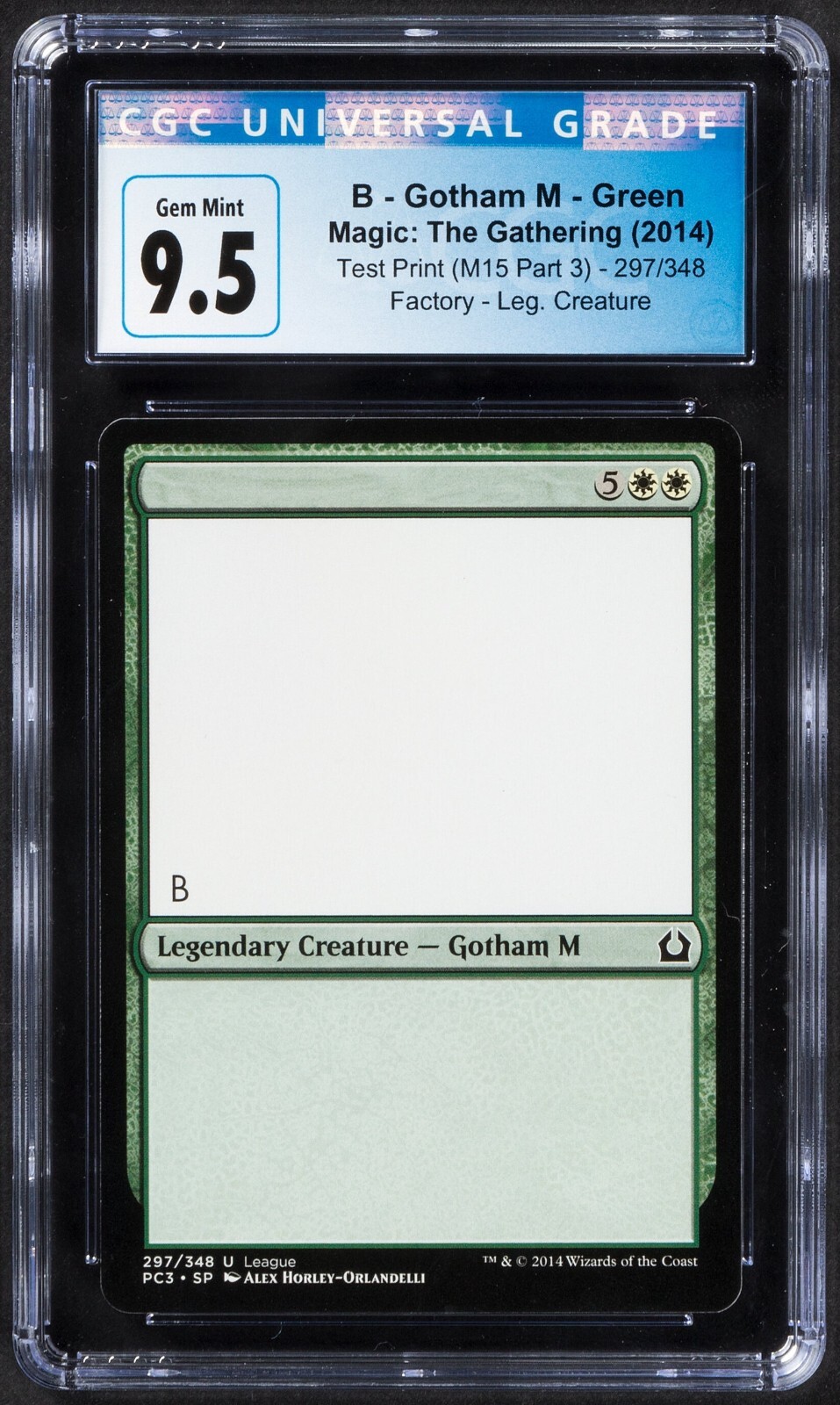 2014 Magic: The Gathering M15 Test Print B - Gotham M - Green CGC 9.5