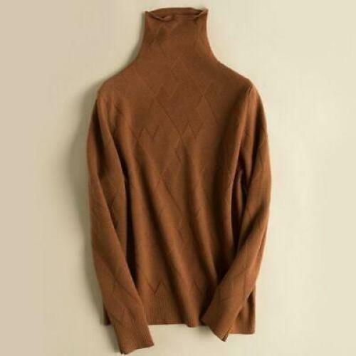 New Women Cashmere Turtleneck Sweater Winter Warm Knitwear Tops Pullover 10Color - Picture 17 of 22