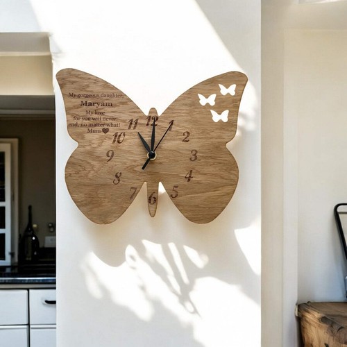 Butterfly Clock - Wooden - Picture 3 of 8